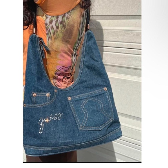 Guess Dark Denim Hobo Bag - Picture 5 of 6